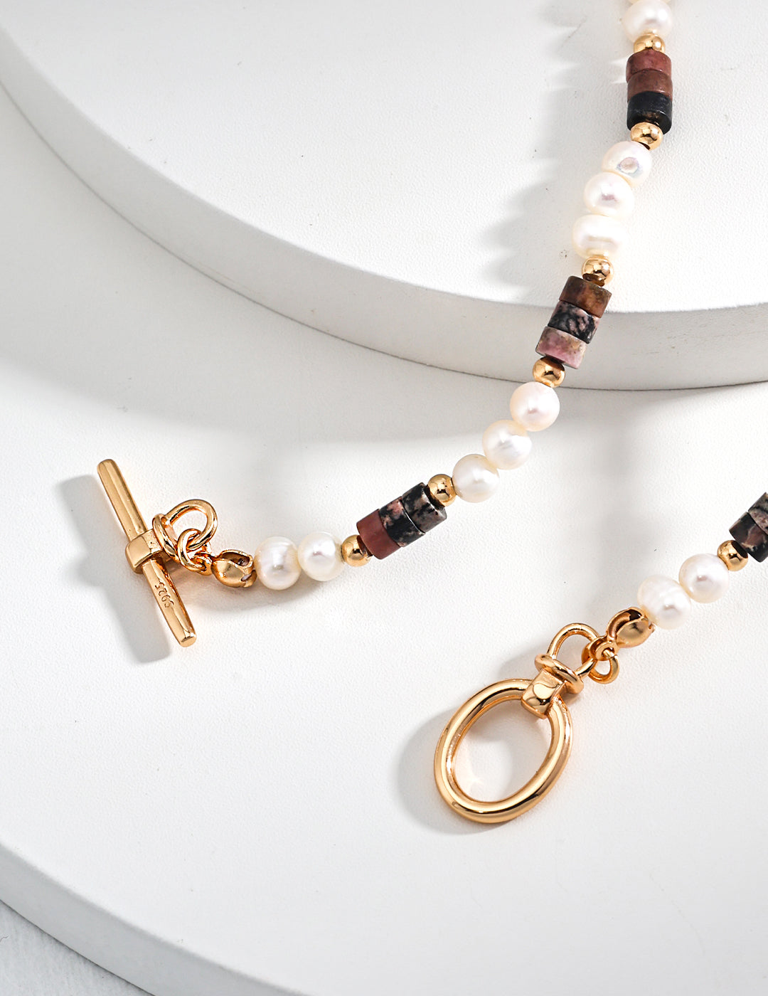 Tiger’s Eye & Natural Pearl Necklace | S925 Minimalist Elegant