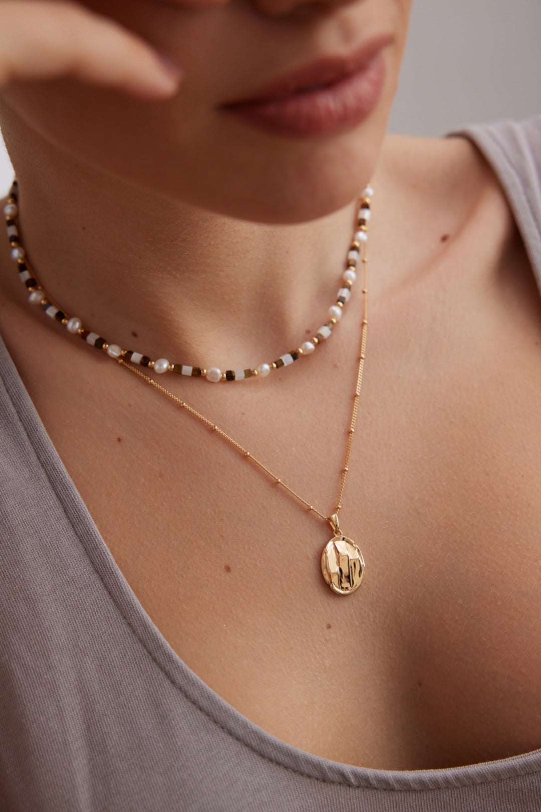 Tiger’s Eye & Natural Pearl Necklace