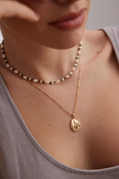 Tiger’s Eye & Natural Pearl Necklace
