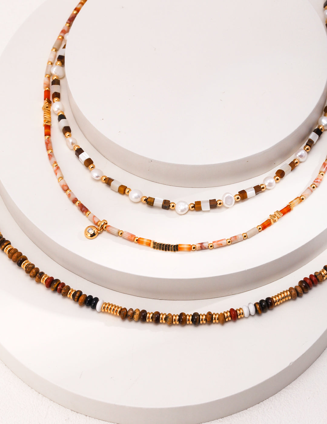 Tiger’s Eye & Natural Pearl Necklace