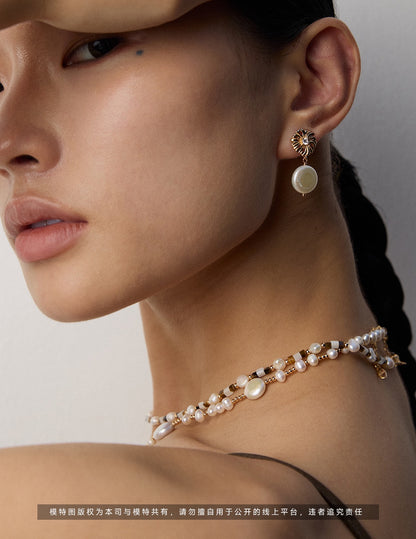 Tiger’s Eye & Natural Pearl Necklace