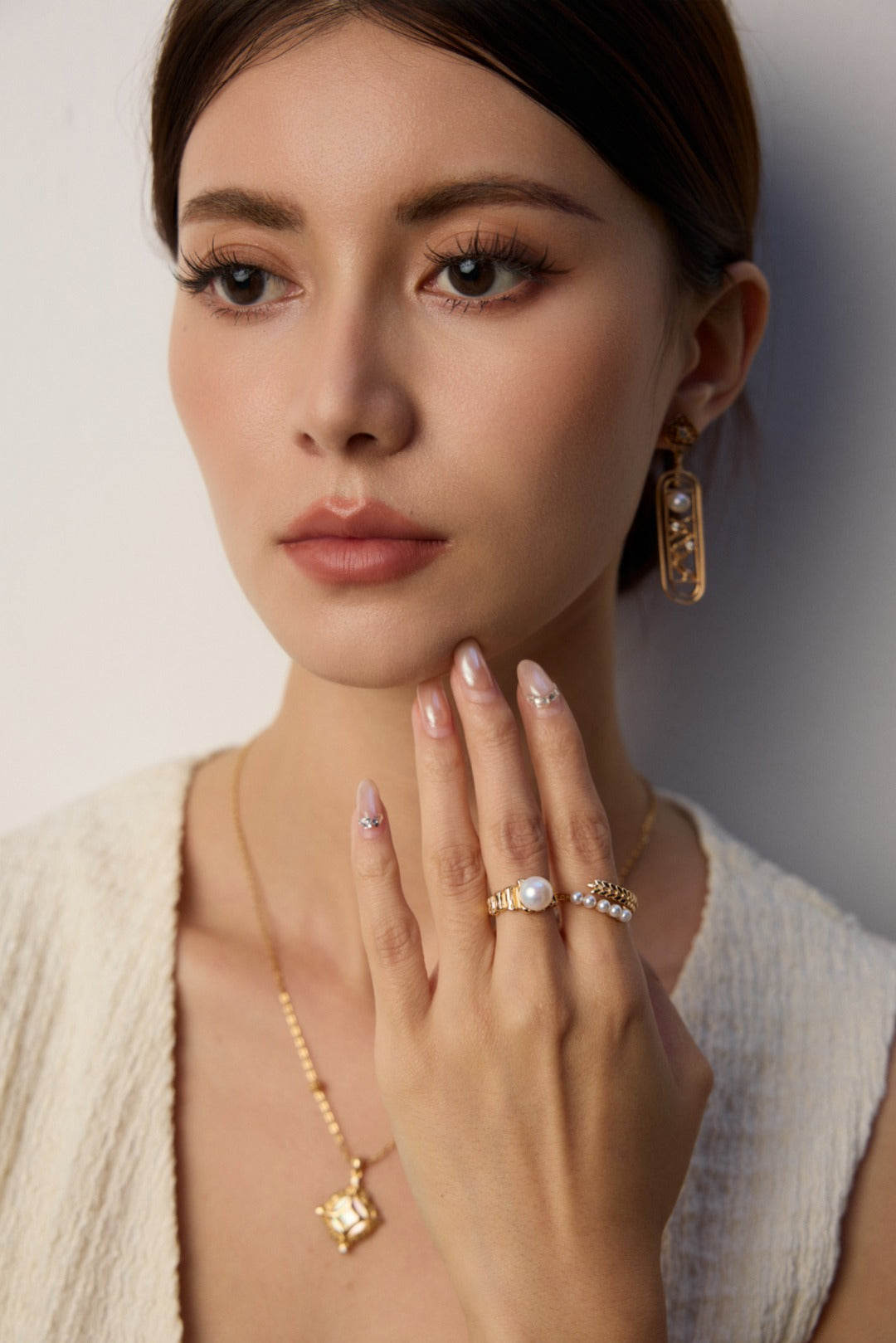 Minimalist Natural Pearl Ring