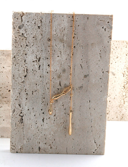 S925 Sterling Silver Minimal Water Drop Necklace