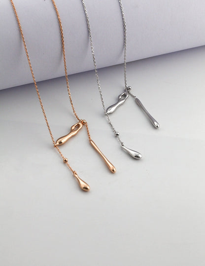 S925 Sterling Silver Minimal Water Drop Necklace