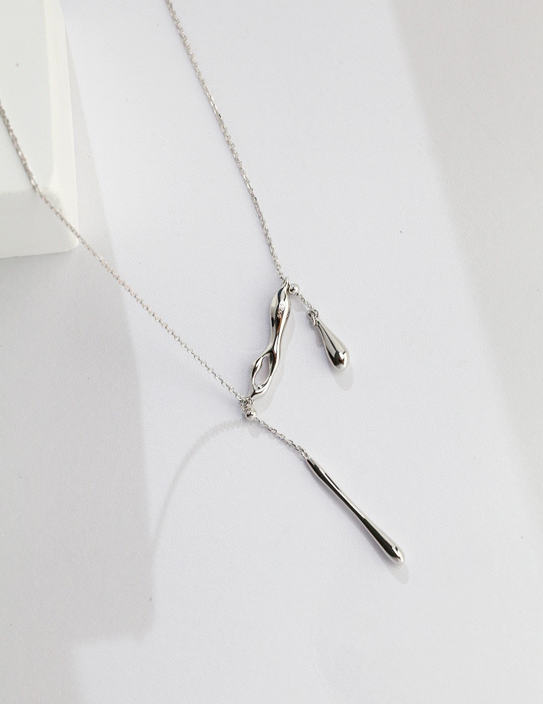 S925 Sterling Silver Minimal Water Drop Necklace