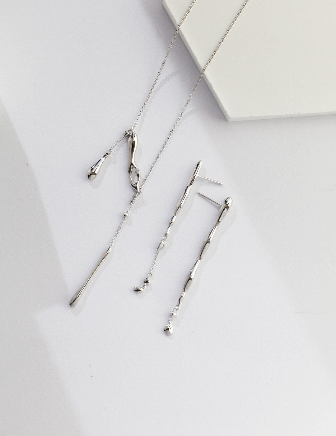 S925 Sterling Silver Minimal Water Drop Necklace