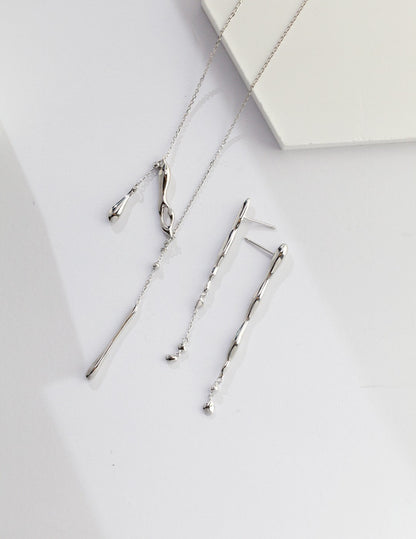 S925 Sterling Silver Minimal Water Drop Necklace